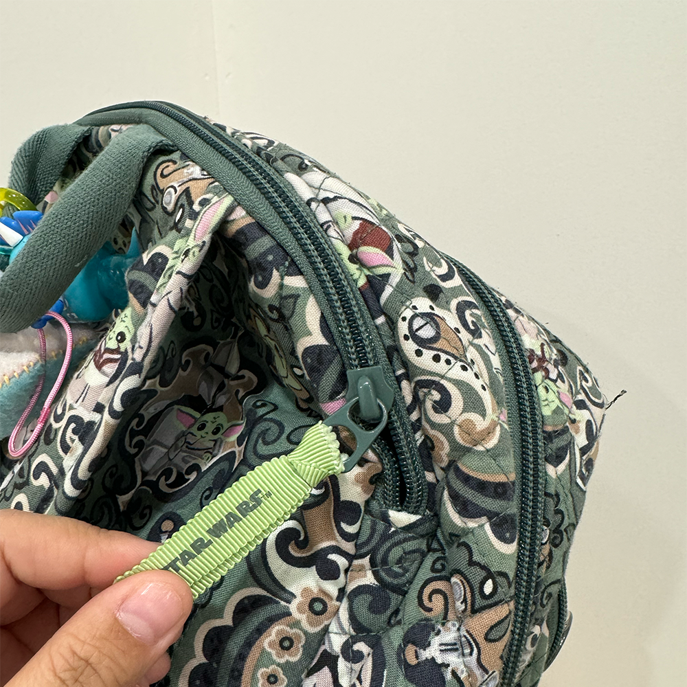 This is a close up of one of my zippers to my backpack.