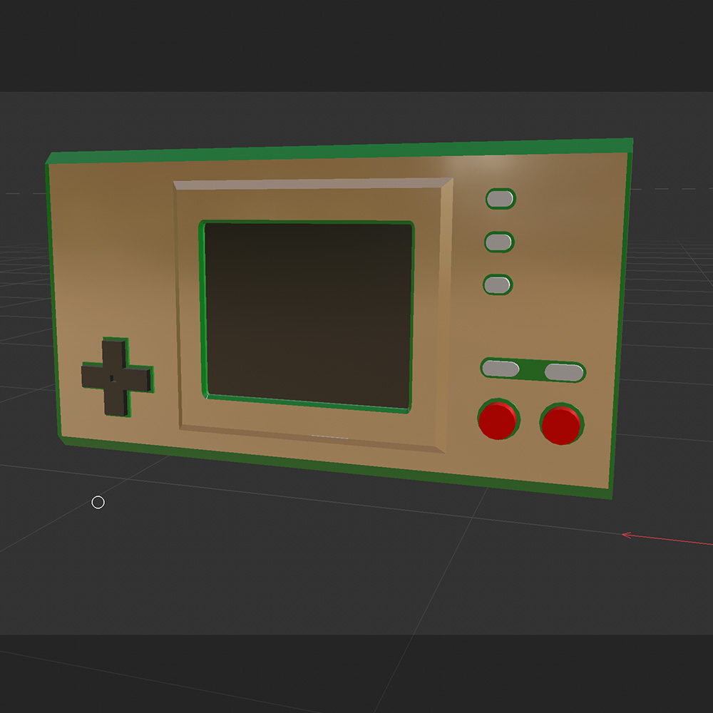 Front view of the final model of my complex object.