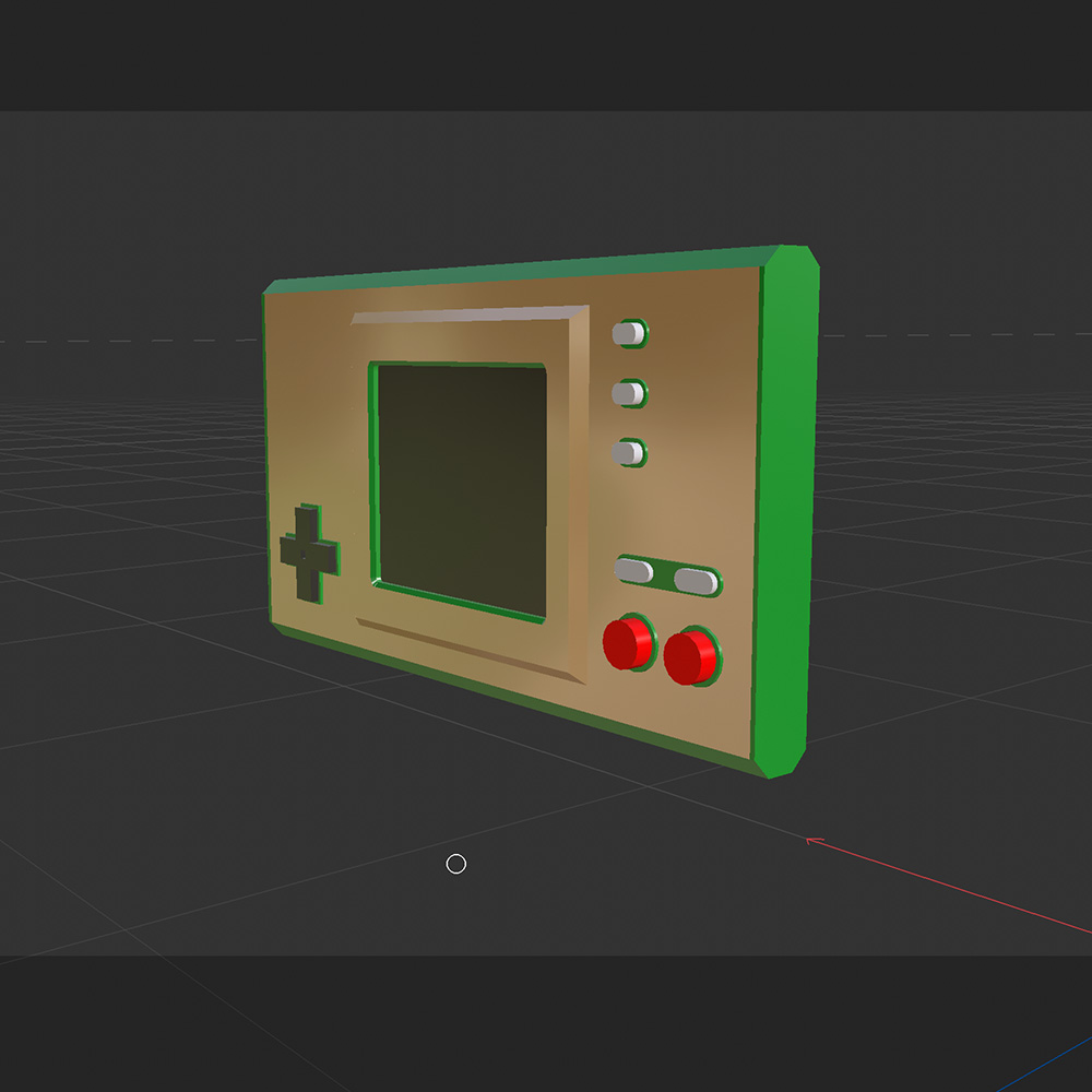 This is a 2/3 view of the model to see the shine of the metal easier as well as the shape the outer shell should be.