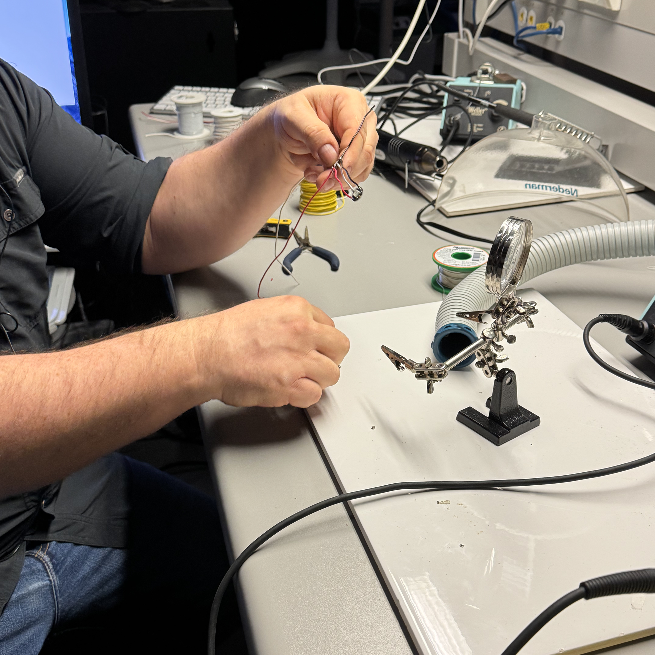 In this workshop we learned how to properly solder as well as how to set up your work area. 